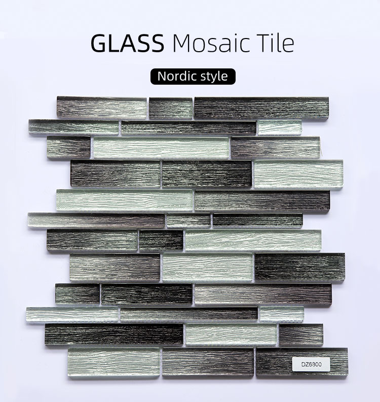 Brushed Aluminum Mosaic Strip Metal Mosaic Metallic Metal Glass Mosaic Tile