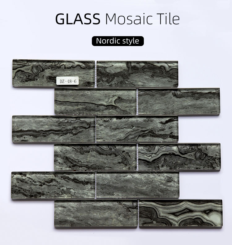 China Manufacturing New Design Crystal Glass Mosaic Tile for Wall Decoration