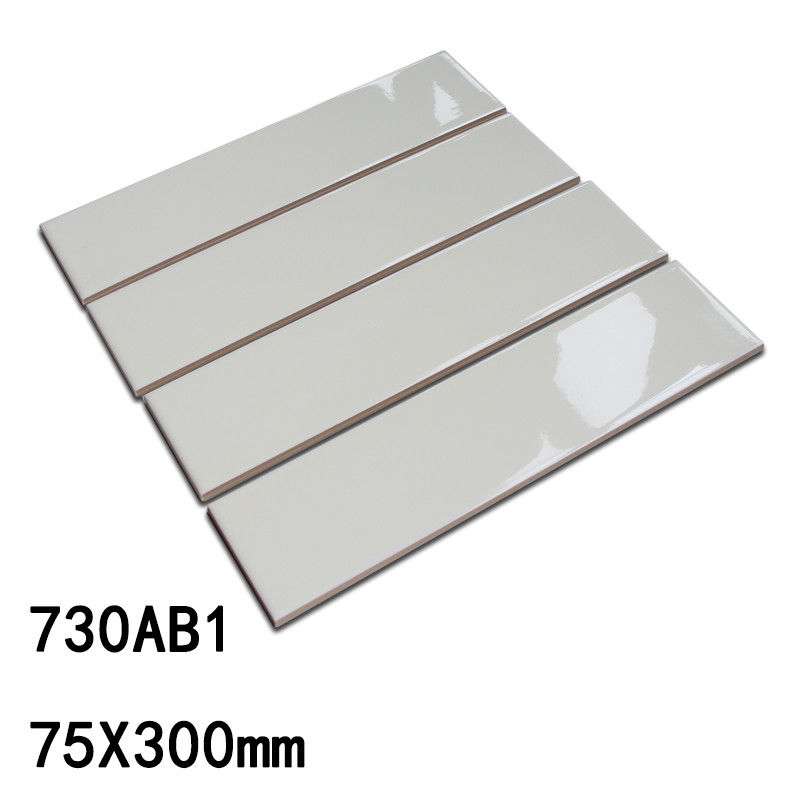 75x300mm/ 3*12 Inches Ceramic White Wall Tile For Hotel Bathroom Wall Design Decoration
