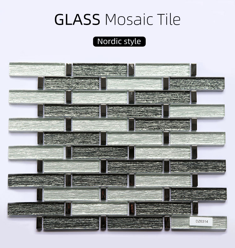 Mixed Color Mosaic Tile Glass For Wall Decoration