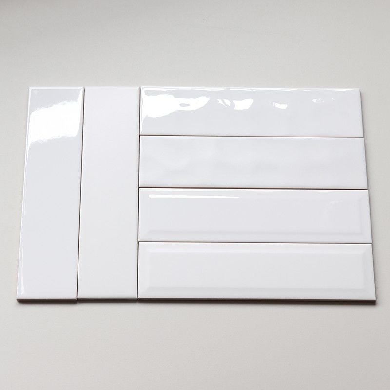 75*300mm Irregular Wave White Ceramic Bathroom Subway Tile