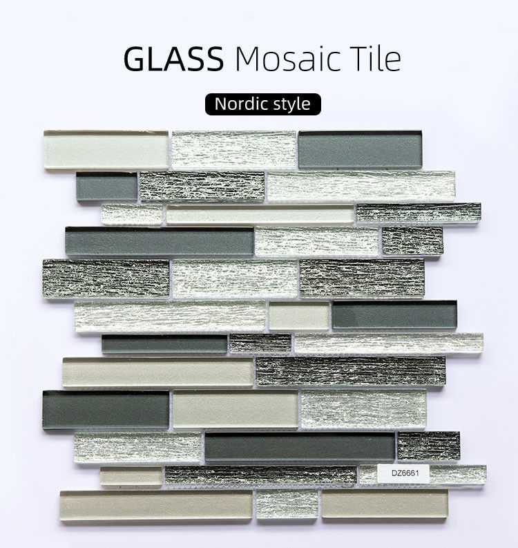 European Antique Glossy Glazed Kitchen Bathroom Backsplash Wall Glass Mosaic Tiles