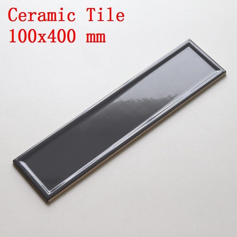 10x40cm / 4x16 Inches Dark / Light Grey Ceramic Subway Tile With Beveled Edge
