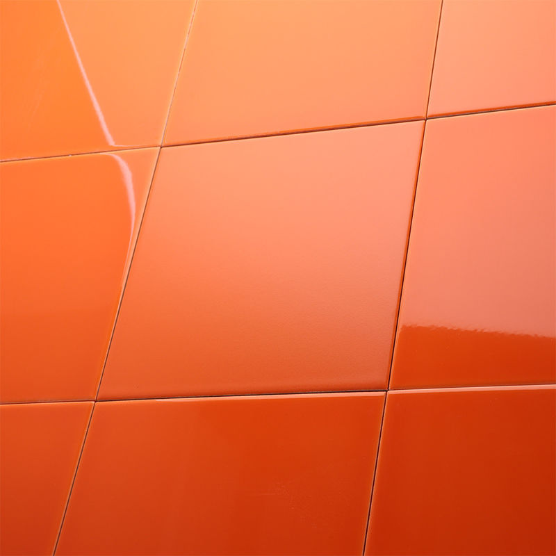 200x200 Orange Ceramic Wall Tiles Acid Resistant Polished Finish For Bathrooms