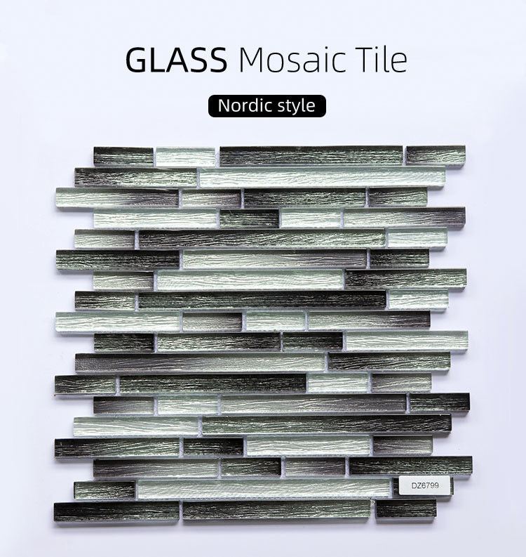 Cheap China Kitchen Backsplash Mosaic Decorative Electroplate Silver Crystal Glass Mosaic Tile