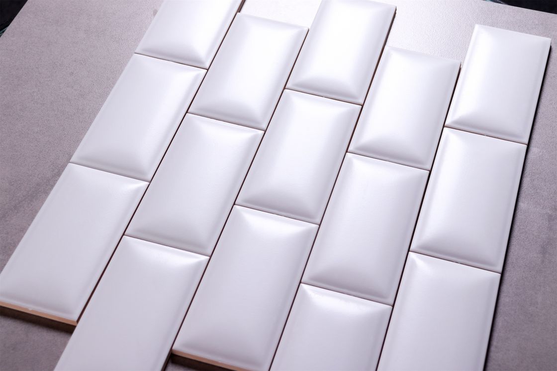 75x150mm Ceramic Wall Tiles Bread Look Design White Color Decorative