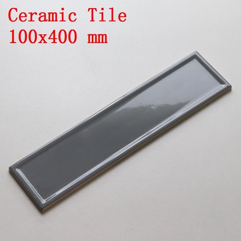 10x40cm / 4x16 Inches Dark / Light Grey Ceramic Subway Tile With Beveled Edge