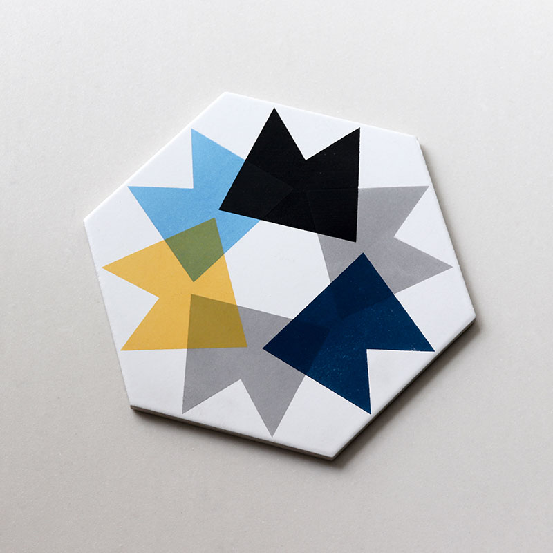 Hexagon Colored Glaze Kitchen Bathroom Anti-Slip Matte Ceramic Floor Tile