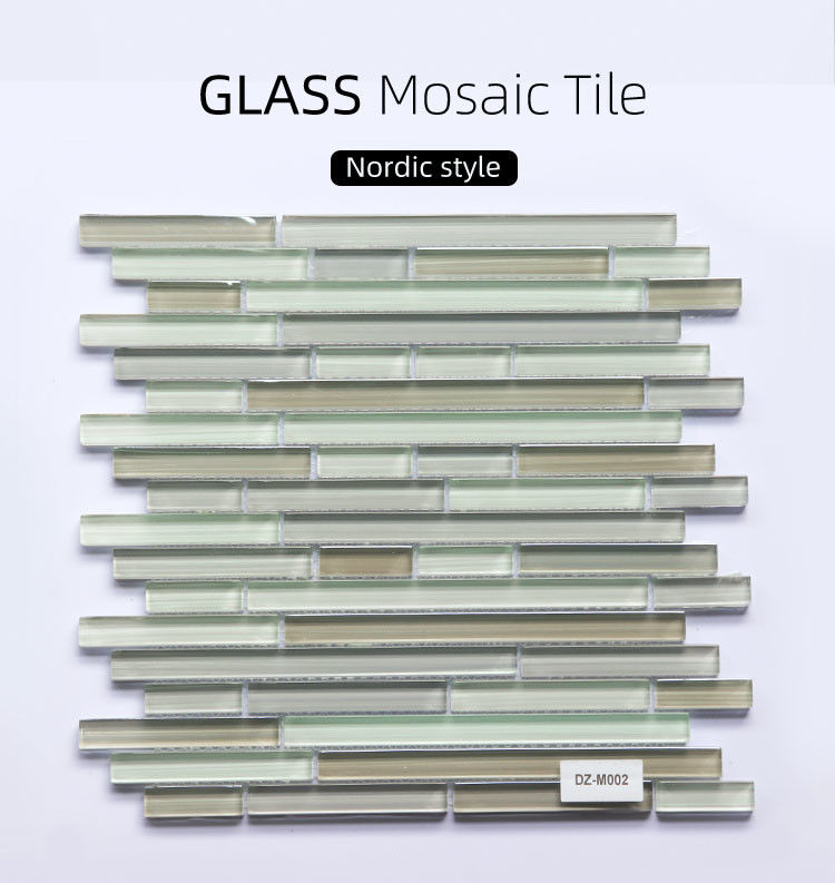 High Quality Aluminum Mixed Beveled Glass Mosaic Tile For Backsplash